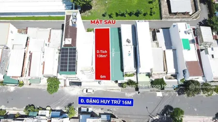 Bán đất 2 mặt tiền trước sau hiếm có đặng huy trứ, nha trang | 136m² ngang 6m, giá chỉ 12,5 tỷ