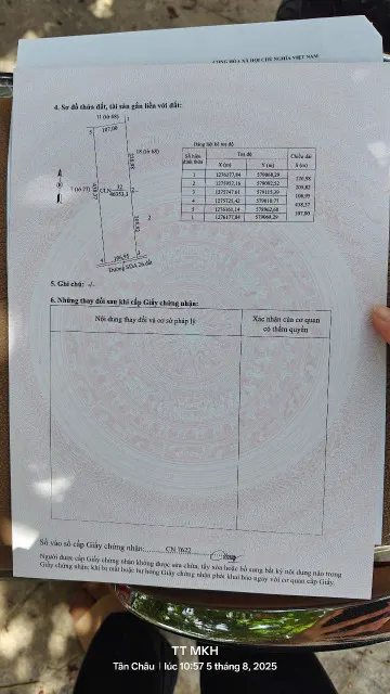 Bán đất 46352.7m² ngang 106,95m giá 1.3 tỷ Xã Tân Thành