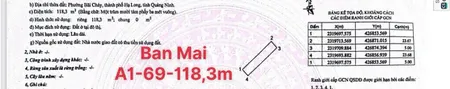 Bán đất 118,3m² ngang 5m giá 5.3 tỷ Phường Bãi Cháy
