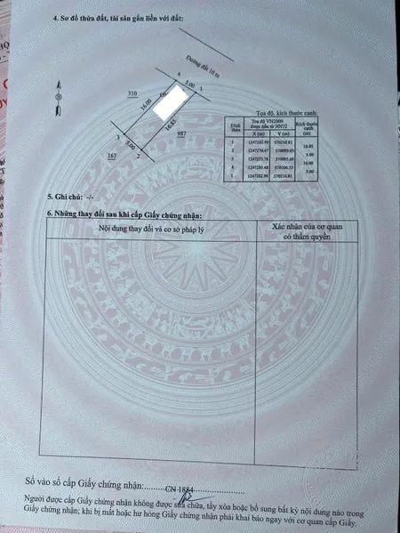 Nhà mình có mảnh đất ở Hoà Thành , Tây Ninh - Tổng diện tích : 82,2m vuông