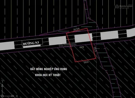 Bán đất 1317m² ngang 45m giá 1.9 tỷ Xã An Nhơn Tây