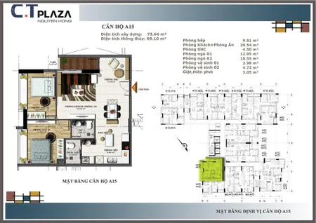 Bán căn gốc 73,6m2 giá 33,9 triệu/m2 0938 896 ***