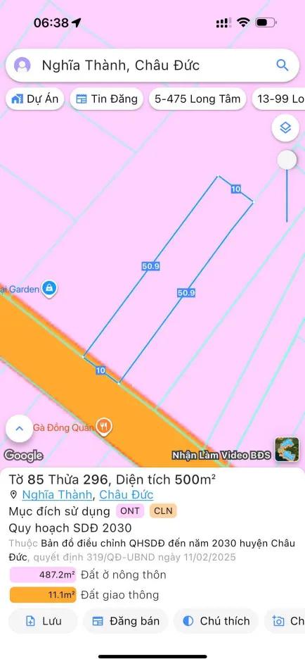 Bán lô đất Nghĩa Thành, Châu Đức