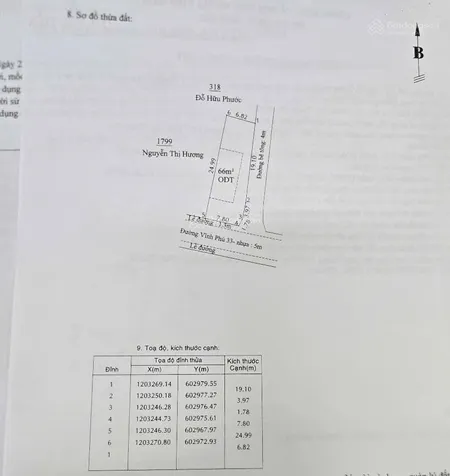 Chính chủ gửi bán đất góc 2 mặt tiền đường vĩnh phú 33 dt 192m gần cầu phú long