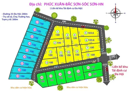Đất sóc sơn phân lô fo đường thông liền kề khu tái định cư giá nhỉnh 1 tỷ