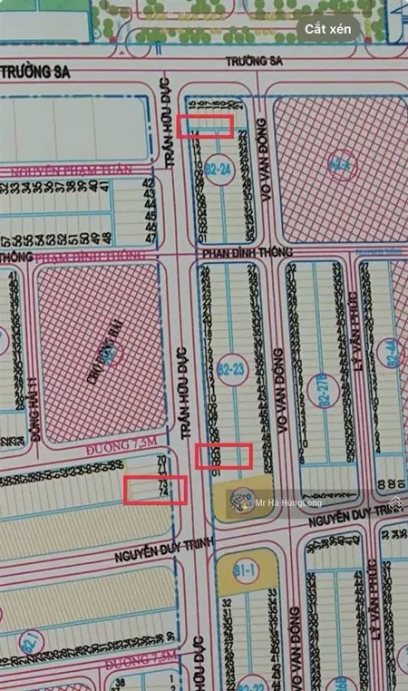 Bán đất đường 15m trần hữu dực, hòa hải, sát trường sa