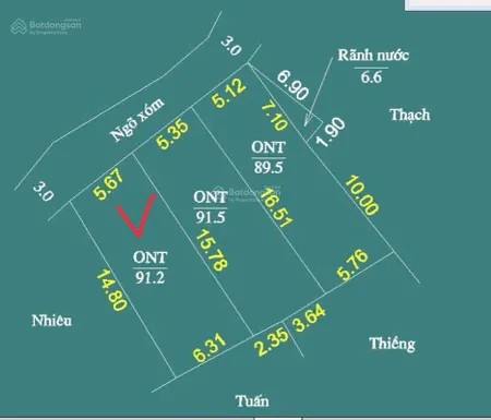 Đất 59m² nam phương tiến. giá chỉ 1,3 tỷ. ô tô đỗ cửa
