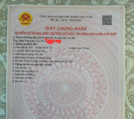 Chính chủ cần bán đất mai lâm, đông anh 48,4m2 mặt tiền 5,34m ô tô vào đất, chỉ 5,6 tỷ