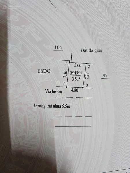 Bán đất siêu đẹp phân lô vỉa hè rộng sát vành đai 3.5 đang mở phố vạn xuân, hoài đức, 36m2, mt 4.8m