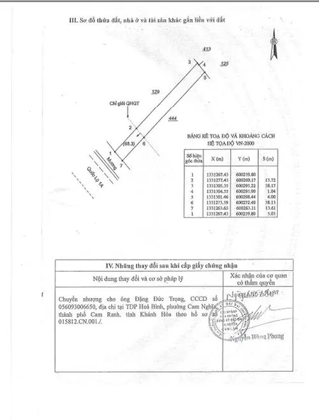 Bán đất mặt tiền quốc lộ 1a, cam thành bắc, cam lâm, khánh hòa giá 8.32 tỷ (32 triệu/m2)