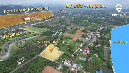Chính chủ bán gấp lô đất chỉ 400 triệu tiếp giáp uptopia resort &villas 80ha. dt 80m full thổ cư