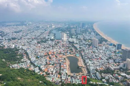 Bán nhanh đất khách sạn 186m2 (ngang 8.2m) mặt tiền biển phan chu trinh vũng tàu quy hoạch 7 tầng