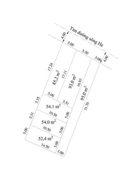 Bán đất phố sông he, 25 triệu/m2, 52m2, giá siêu hời, view đẹp