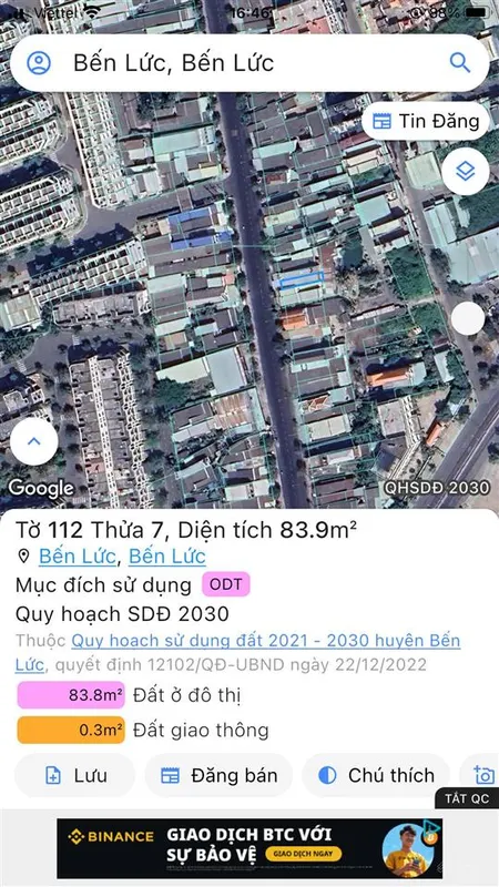 Bán lô đất thổ cư mặt tiền đường nguyễn văn tuôi, thị trấn bến lức