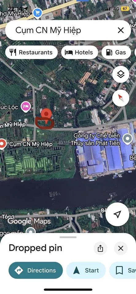 Bán 868m2 đất mặt tiền cụm công nghiệp xã mỹ hiệp đồng tháp