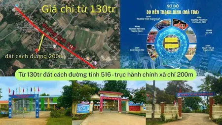 Hơn 100 triệu có ngay một lô đất ngay trường học, cạnh đường tỉnh 516