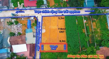 Bán đất 118m2 tại đông yên, quốc oai, hà nội, giá ưu đãi 38tr / m2