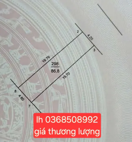 Bán đất 86,8m² ngang 4.6m giá 3.21 tỷ Xã Nội Bài