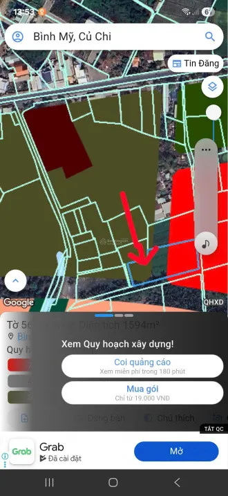 Bán đất 154m² ngang 7.6m giá 2.55 tỷ Xã Bình Mỹ