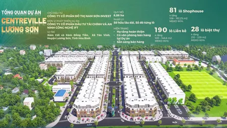 ✨ LÔ GÓC – VỊ TRÍ KIM CƯƠNG - DỰ ÁN CENTREVILLE LƯƠNG SƠN ✨