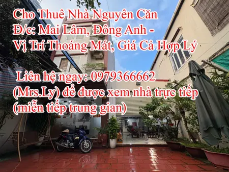 Cho Thuê Nhà Nguyên Căn Ở Mai Lâm, Đông Anh - Vị Trí Thoáng Mát, Giá Cả Hợp Lý