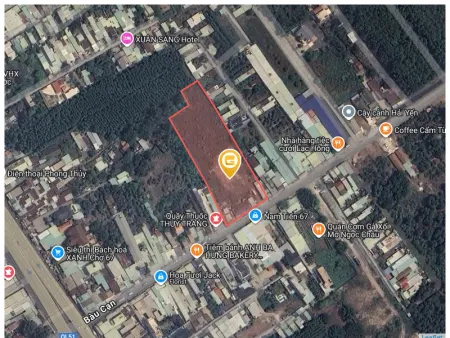 Bán đất 6442.4m² ngang 51.8m giá 50 tỷ Xã Long Phước