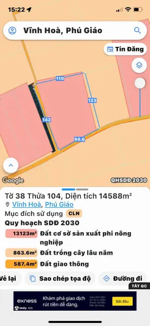 Bán đất 14677m² ngang 99m giá 29.8 tỷ Xã Phước Hòa Đất SKC Đã Đóng 1 Lần.