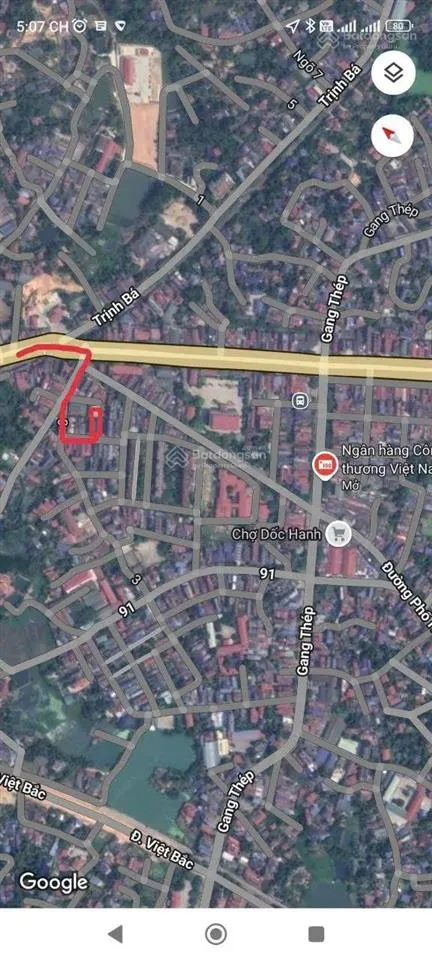 Bán đất tổ 4, phường trung thành, tp thái nguyên