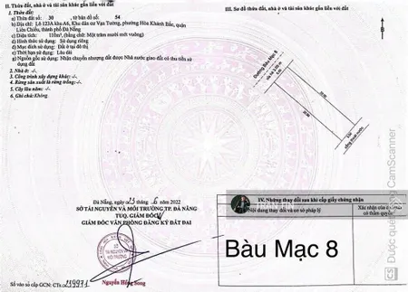 Lô đất đường bàu mạc 8, diện tích 110m2, hướng tây bắc, giá 4.85 tỷ