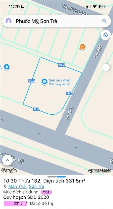 Bán lô góc đường vương thừa vũ sơn trà đà nẵng, cách biển chỉ 50m