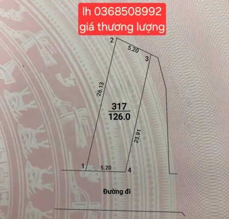 Bán đất 126m² ngang 5,2m giá 2.52 tỷ Xã Kim Anh