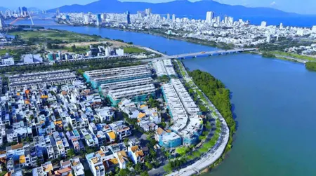 Căn góc shb sát sông view trực diện sông dt 180m2 đối diện dãy biệt thự giá tận gốc
