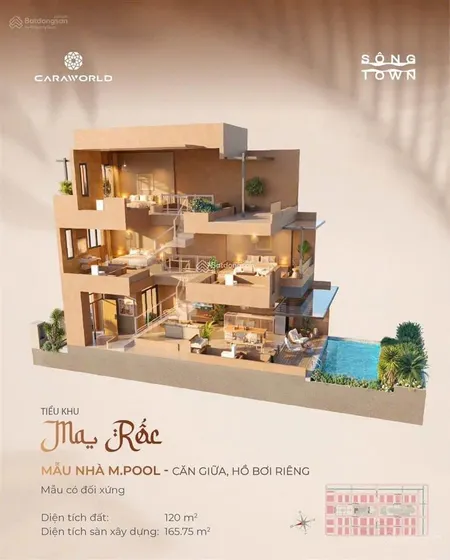 Sông town sau nhà ven biển bãi dài caraworld chiết khấu tới 21.3% full nội thất