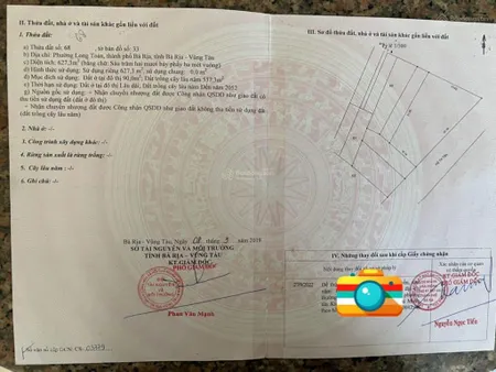 Cần bán lô góc 2 mặt tiền đường cmt8 và hồ trí tân. phường long toàn, tp bà rịa