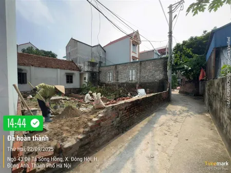3,15 tỷ có ngay mảnh đất đông hội, đông anh. mặt tiền = hậu 4m, ngõ thông, 16 bước chân ra chợ.