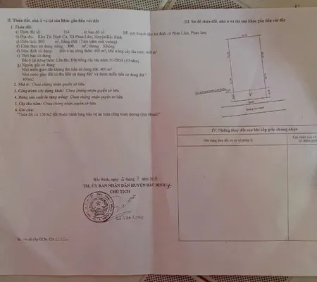 Bán đất 800m² ngang 20m giá 700 triệu Xã Phan Sơn