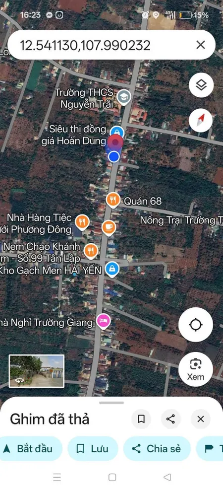 Bán đất 263.8m² ngang 6m giá 2.45 tỷ Xã Ea Na