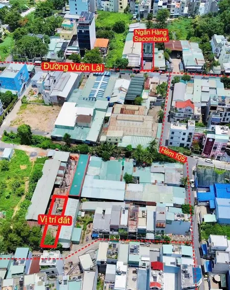 Lô đất 5.8x27=160m2 full thổ cư. tại vườn lài. an phú đông. cần bán gấp 7.6 tỷ. đường rộng 6m