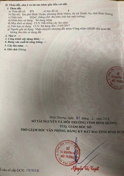Bán đất mặt tiền tiện làm nhà vườn tại bình nhâm 08