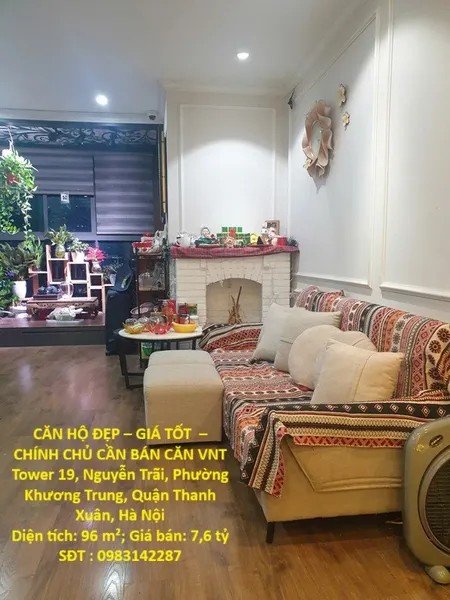 CĂN HỘ ĐẸP – GIÁ TỐT  – CHÍNH CHỦ CẦN BÁN CĂN VNT Tower - Ngã Tư Sở - Hà Nội