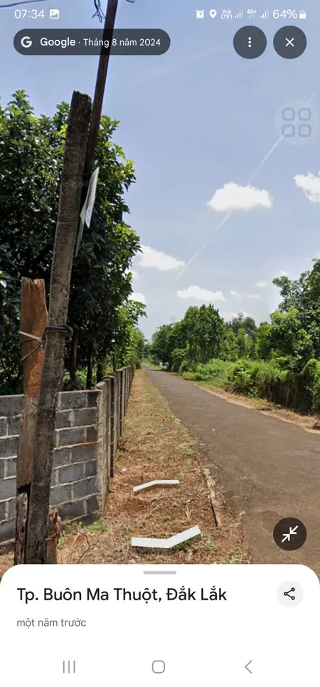 Bán đất 636.5m² ngang 15m giá 1.05 tỷ Xã Hòa Phú