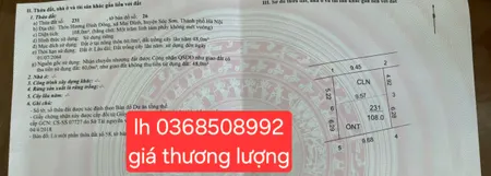 Bán đất 108m² ngang 9,45m giá 2.97 tỷ Xã Sóc Sơn