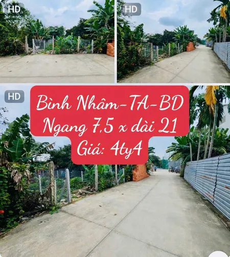 Chủ kẹt tiền cần bán nhanh 2 lô liền kề ở Bình Nhâm-Thuận An-Bình Dương.