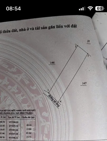 Bán đất 1000m2m² ngang 15,7m giá 1.8 tỷ Phường Mũi Né