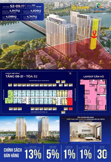 RA MẮT CĂN HỘ 2PN SỞ HỮU LÂU DÀI – DỰ ÁN SUN GROUP