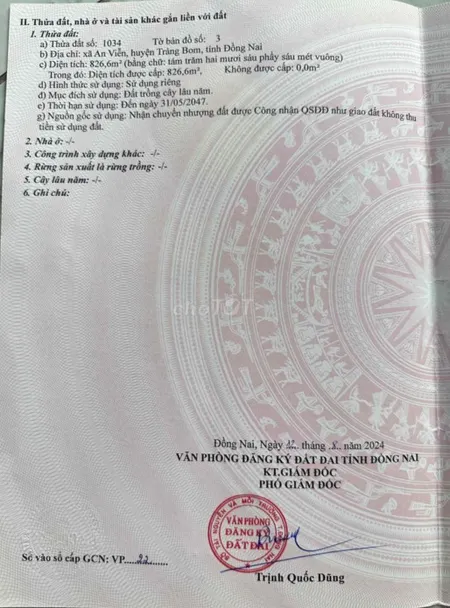 Đất An Viễn trảm bom Đồng Nai