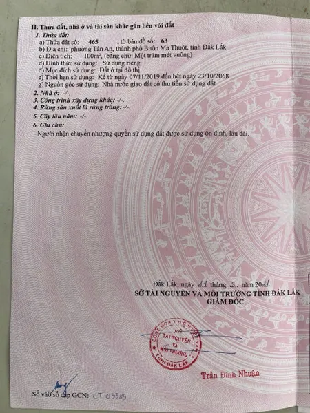 Bán đất 100m² ngang 5m giá 3.1 tỷ Phường Tân An