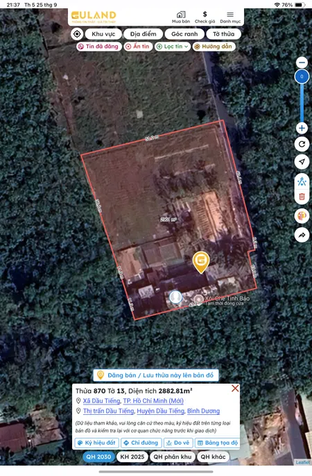 Bán đất 2000m² ngang 40m ( cắt 10m, 20m, 30m tuỳ nhu cầu) Xã Dầu Tiếng, lh chính chủ 0963444224 ( Nhân) hoặc xem trực tiếp.