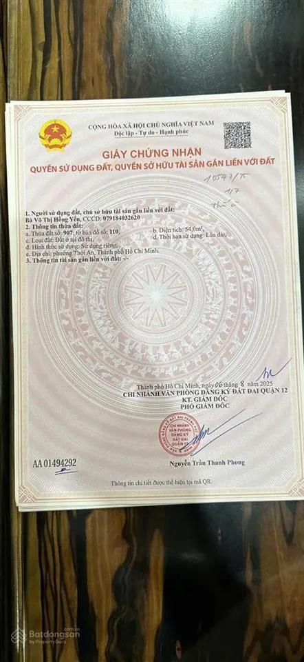 Đất đẹp giá rẻ tx14 thới an . sát bên chung cư picity