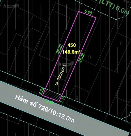 Bán nhà hẻm xe hơi đường lê trọng tấn, phường bình hưng hòa, dt 5,8x28m, cấp 4 bán 8,8 tỷ